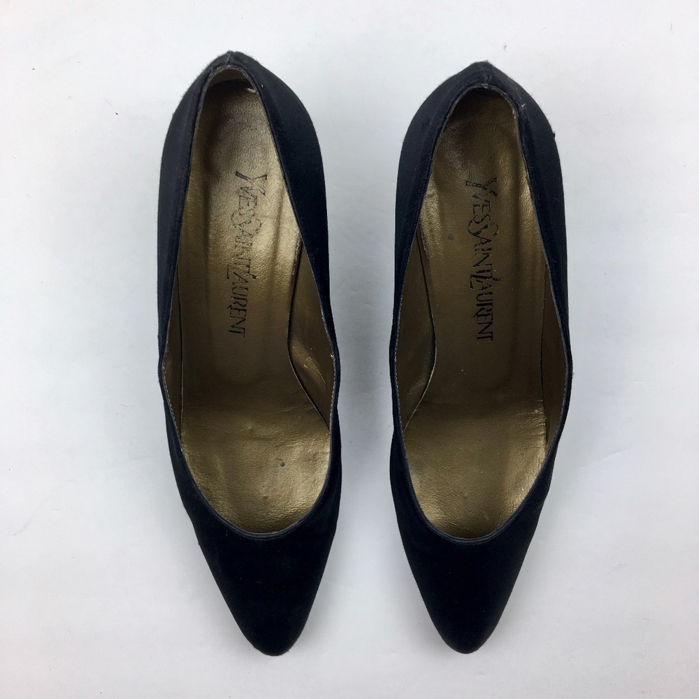 YVES SAINT LAURENT Satin Pointed Toe Heels Size 7 - Picture 2 of 8